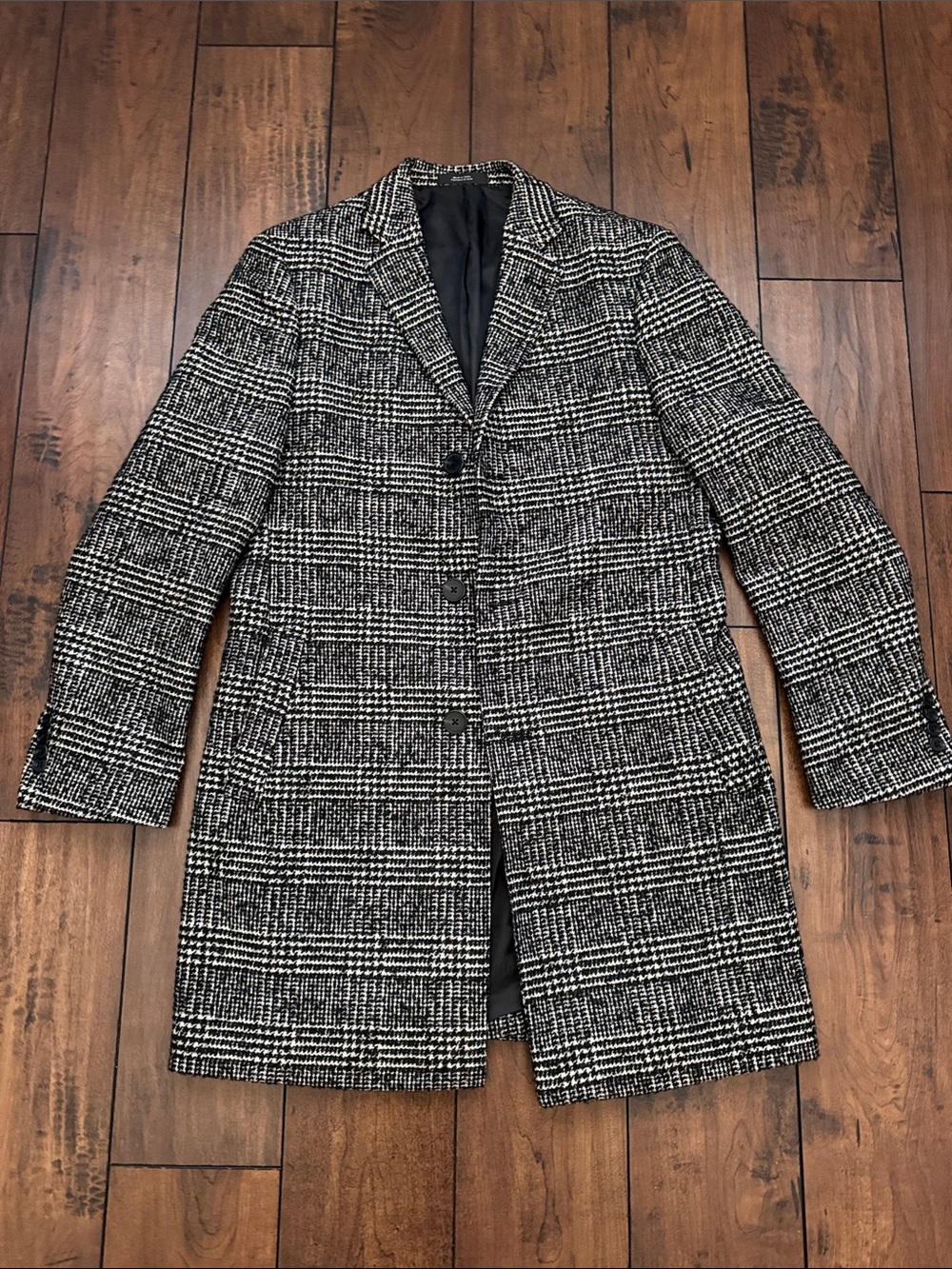 Nordstrom Black and White Glen Plaid Sport Coat, Trim Fit